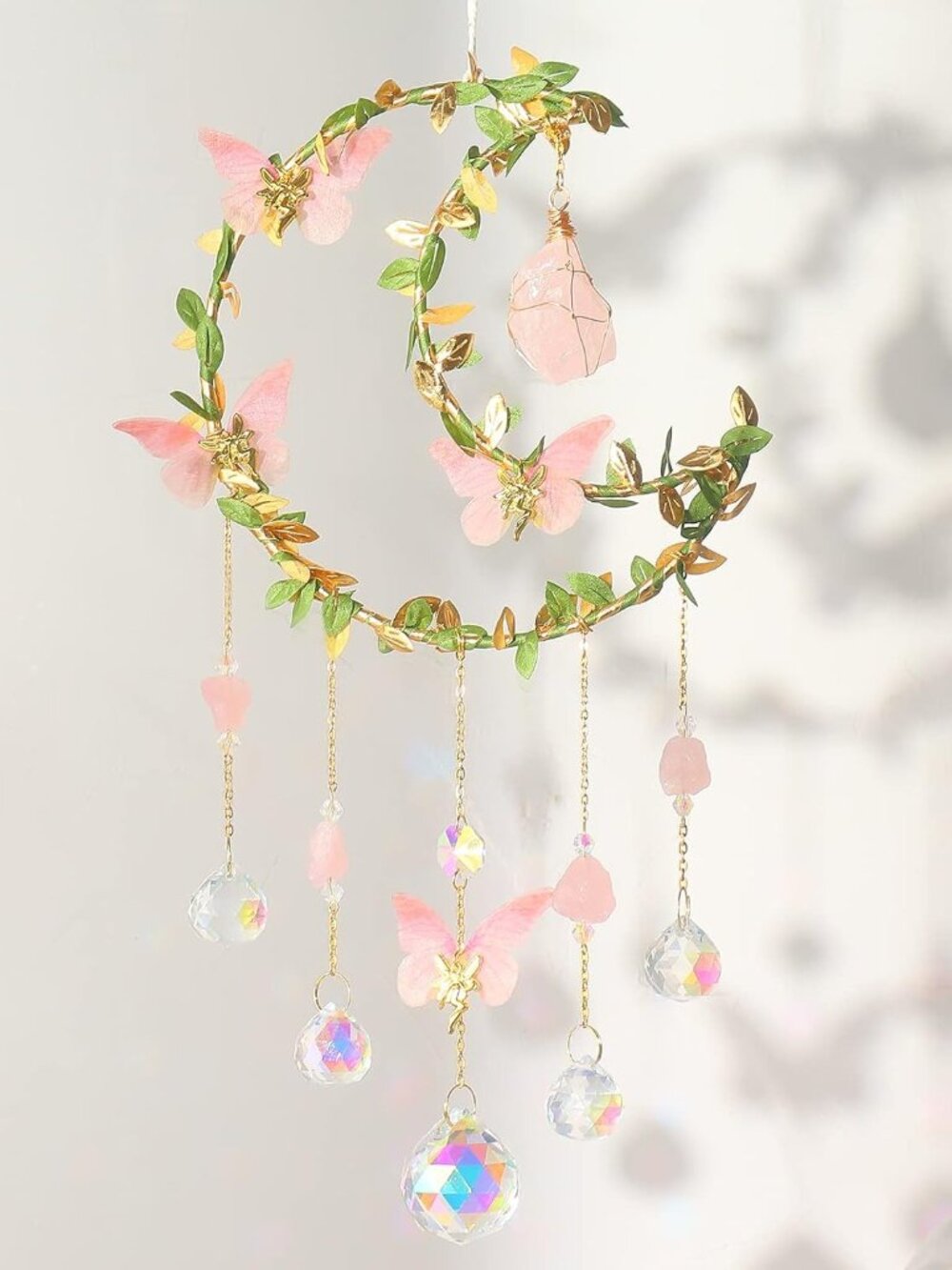 Butterfly Crystal Sun Catcher Hanging Good Luck Charms Suncatcher Room